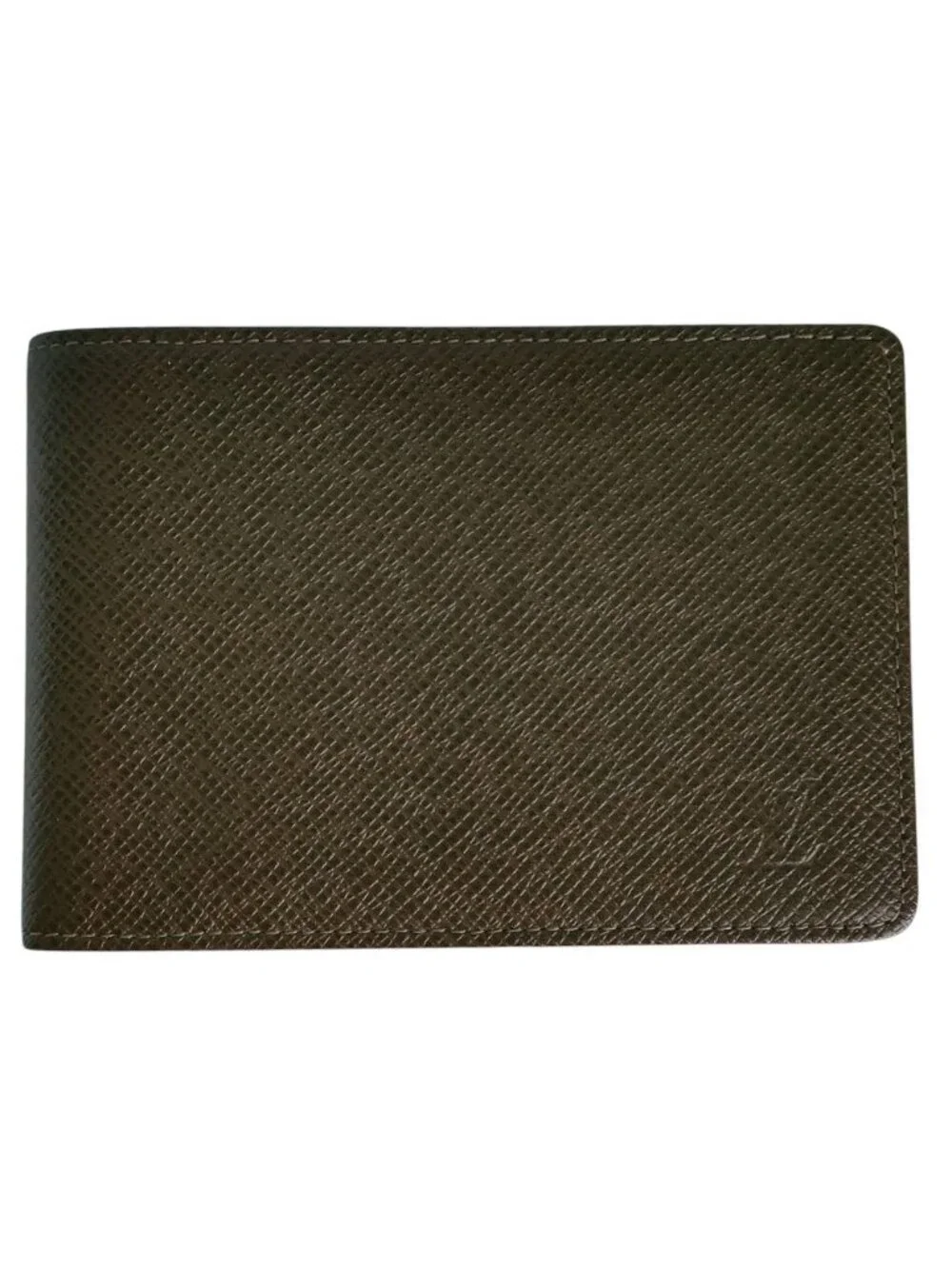 Louis Vuitton Leather Taiga Porte-Billets 3 Volets Bifold Wallet Brown
